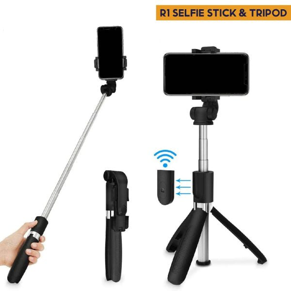 R1s Bluetooth Selfie Stick Tripod – New Model
