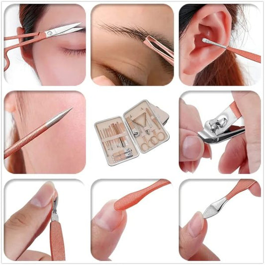 18-in-1 Rose Gold Manicure & Pedicure Set – Professional Grooming Kit with Travel Case